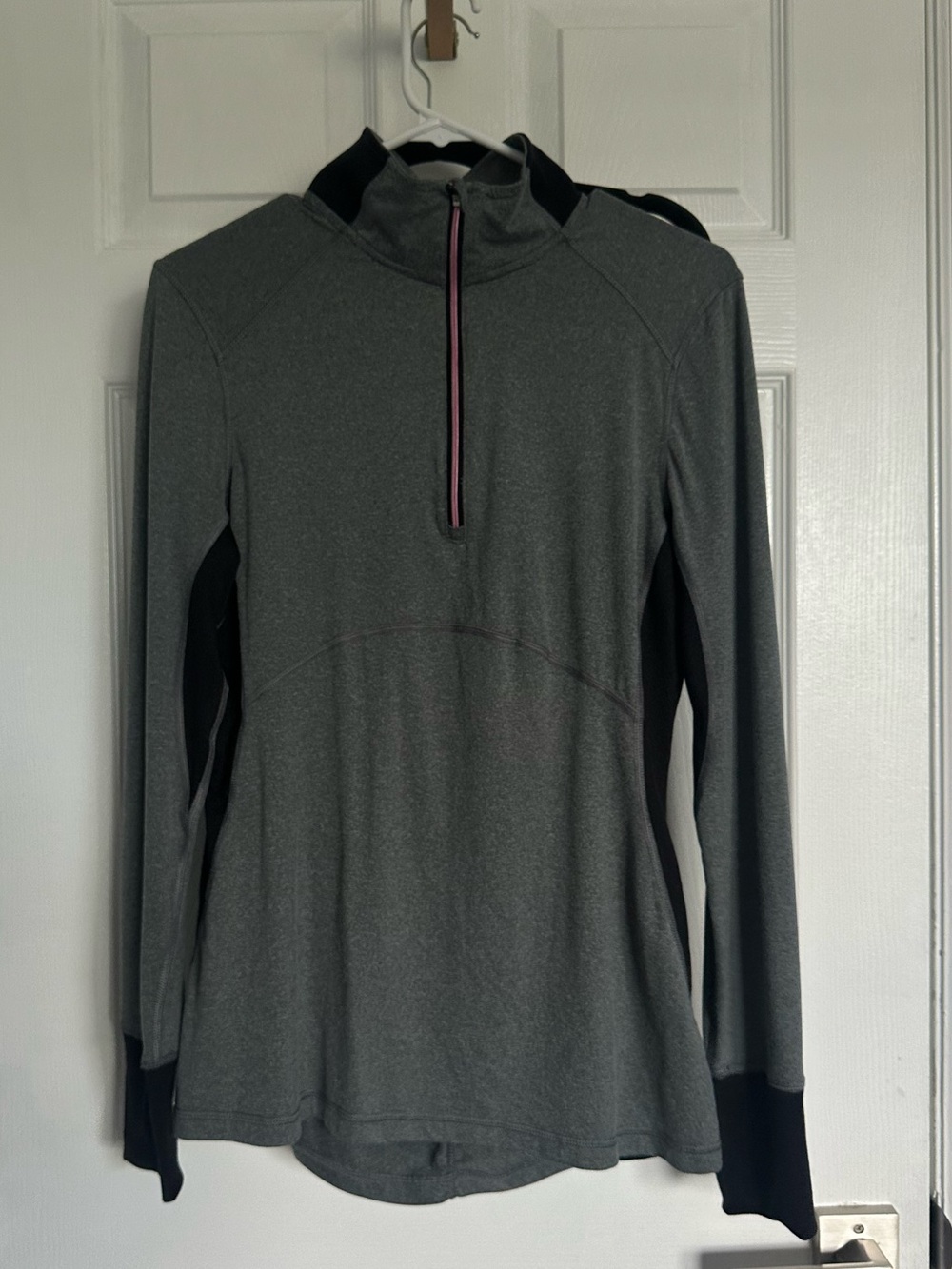 Layer 8 Grey Performance Qwick-Dry Pullover with Black Trim